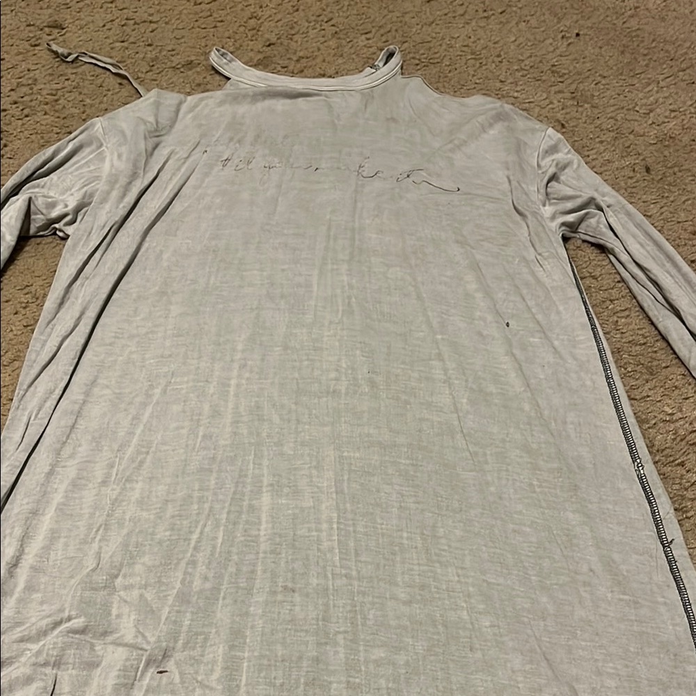 Mustard Seed Gray Long Sleeve Dress